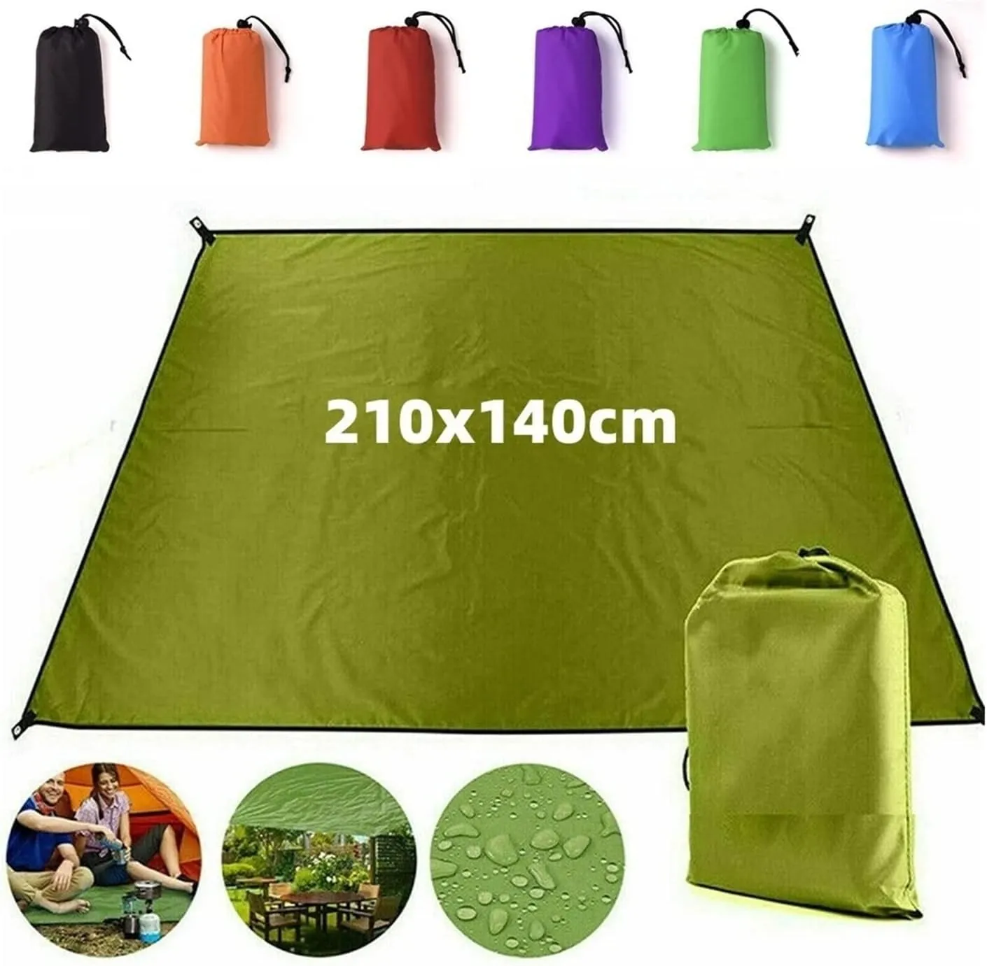 1 Piece Ultralight Lightweight Mini Sun Shelter Awning Camping Mat (Color : Black, Size : 140 x 200cm)