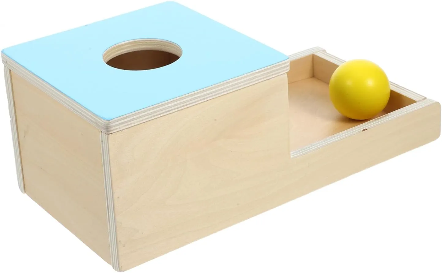1 Set Wooden Ball Toss Box Hand Eye Coordination Educational for Boys and Fine Motor Skills Development Safe and Smooth Surface Present