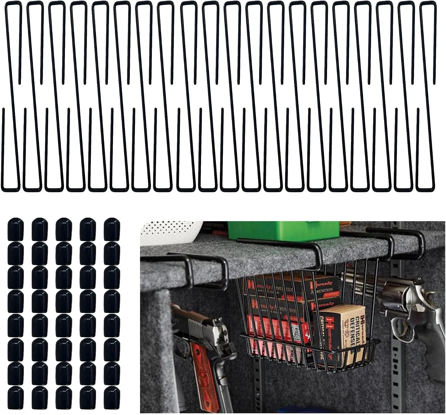 10 PCS Pistol Rrack for Gun Safe,Handgun Rack,Gun Safe Organizer,Indoor Gun Racks,Pistol Holder for Safes or Cabinets with Our Gun Safe Shelf and Pistol Display Stand,The Perfect Gun Storage Solution