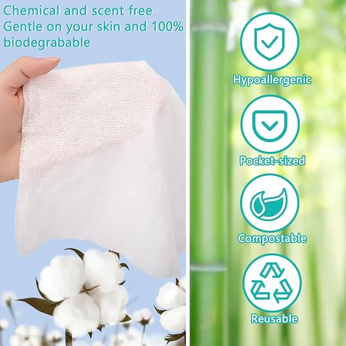 100PCS Compressed Towels,Coin Tissues,Disposable Toilet Paper Tablets with 10 Carrying Cases,Compressed Cotton Coin Tissue Towel Soft & Odor Free for Home Beauty Salon Travel Camping