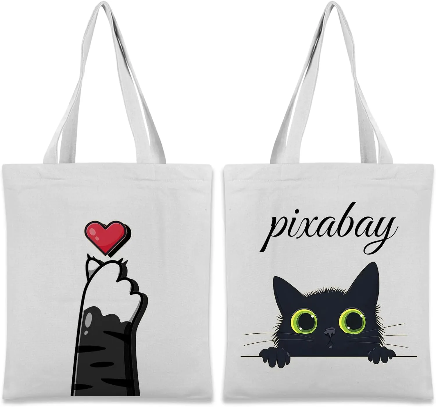 10Pcs Custom Canvas Tote Bag with Logo – Personalized Teacher Tote Bag, Teacher Tote Bag, Teacher Appreciation Gift
