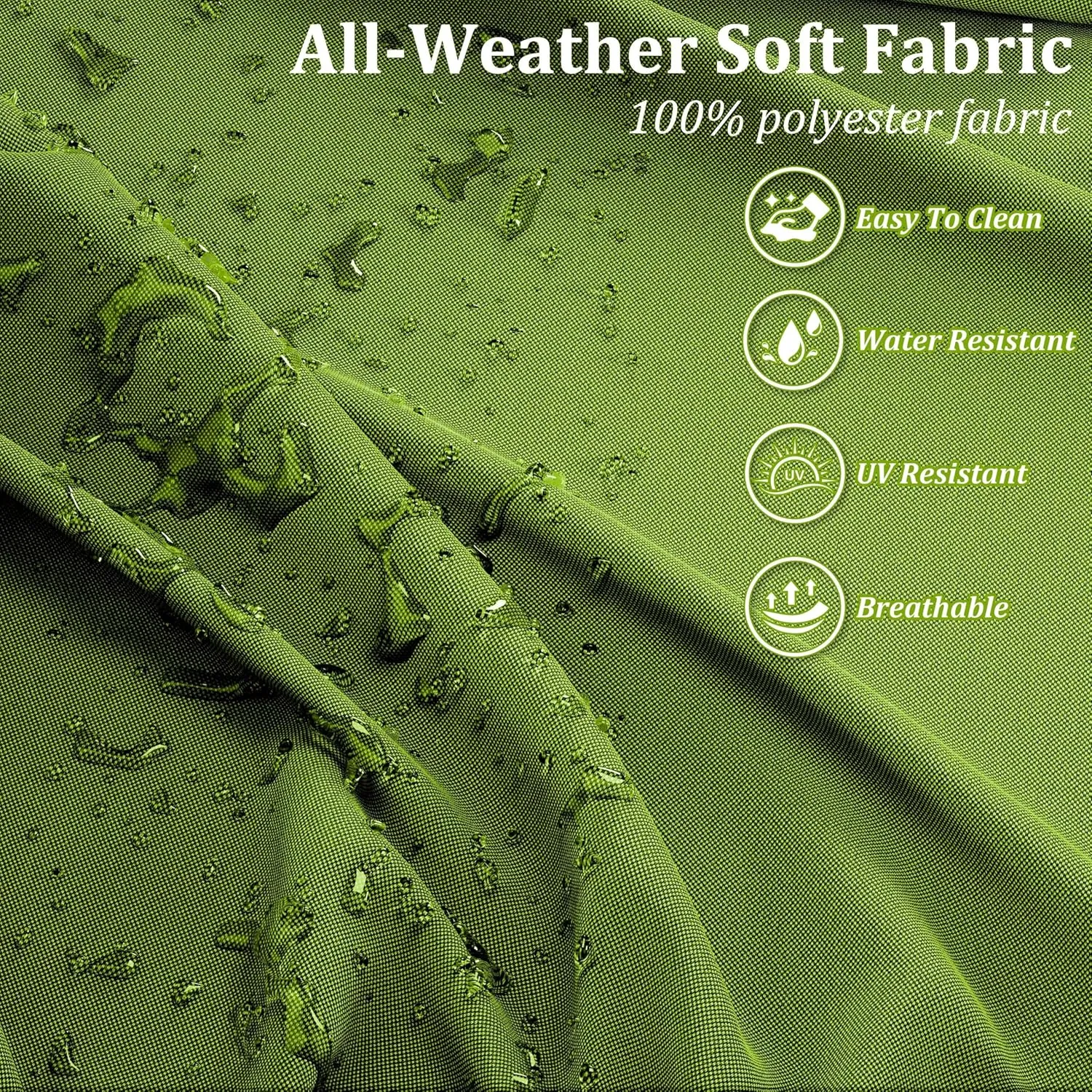 14 Pcs Outdoor Cushion Slipcovers All-Weather Patio Cushion Covers, Replacement Waterproof with Zipper for Patio Furniture, Sectional Couch 3 Sizes, Covers Only