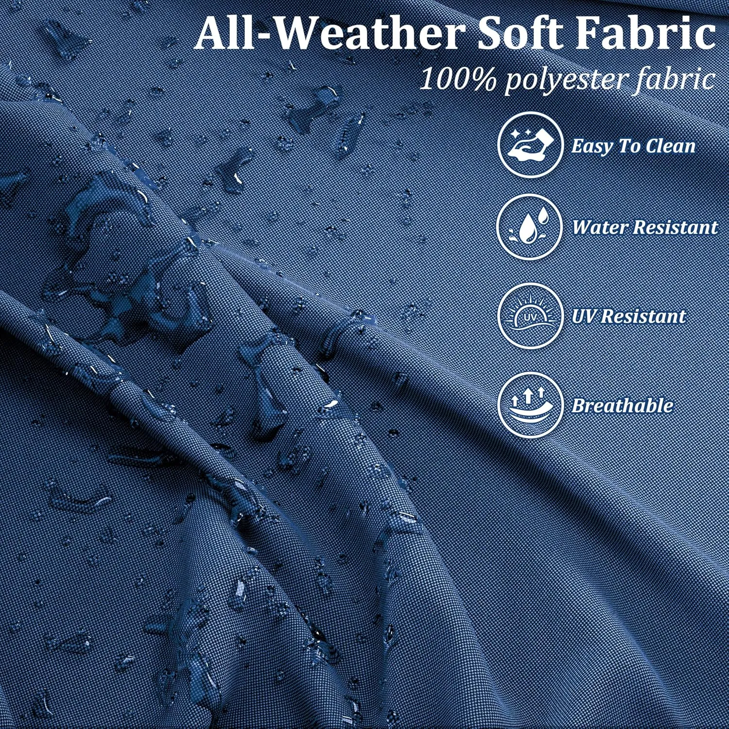 14 Pcs Outdoor Cushion Slipcovers All-Weather Patio Cushion Covers, Replacement Waterproof with Zipper for Patio Furniture, Sectional Couch 3 Sizes, Covers Only