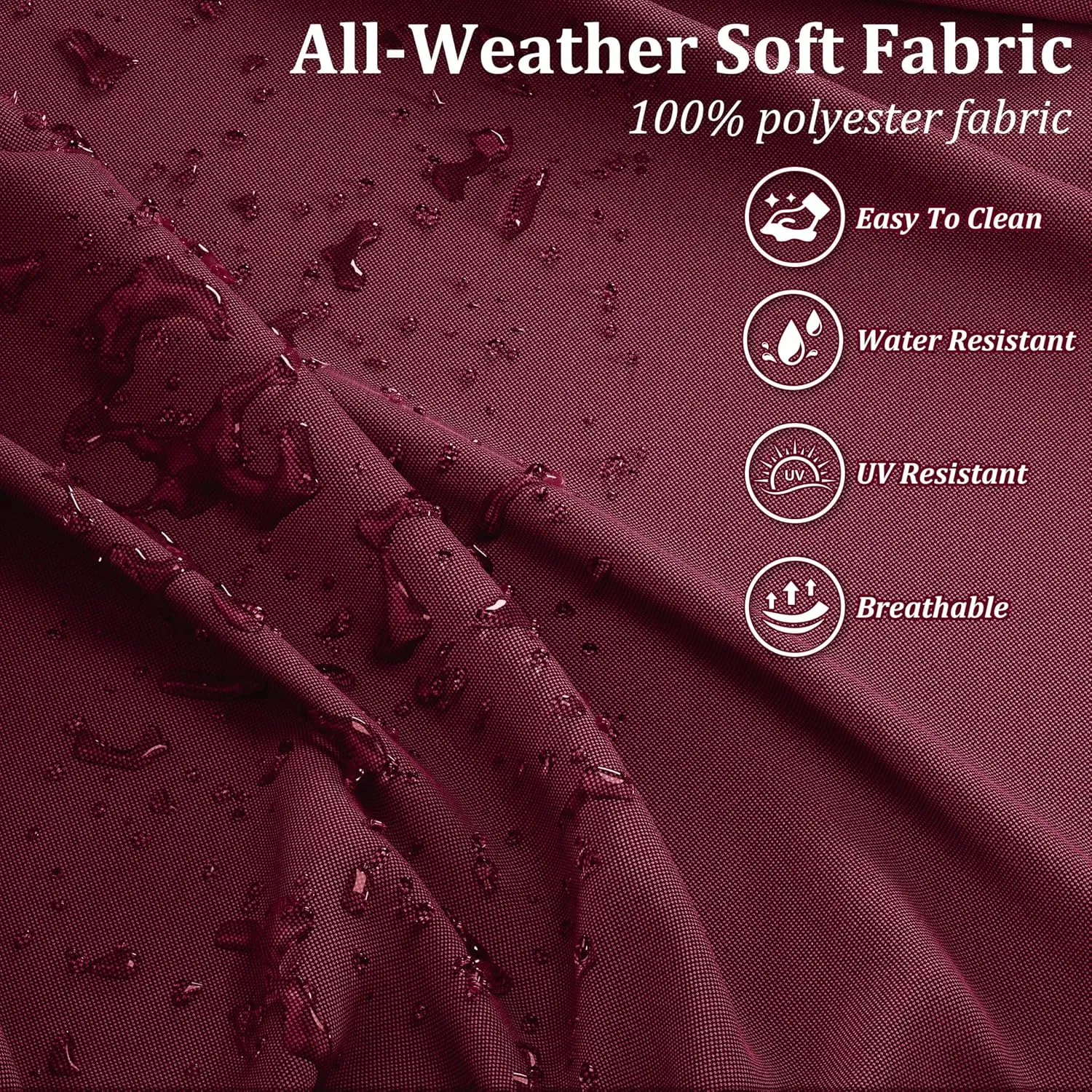 14 Pcs Outdoor Cushion Slipcovers All-Weather Patio Cushion Covers, Replacement Waterproof with Zipper for Patio Furniture, Sectional Couch 3 Sizes, Covers Only