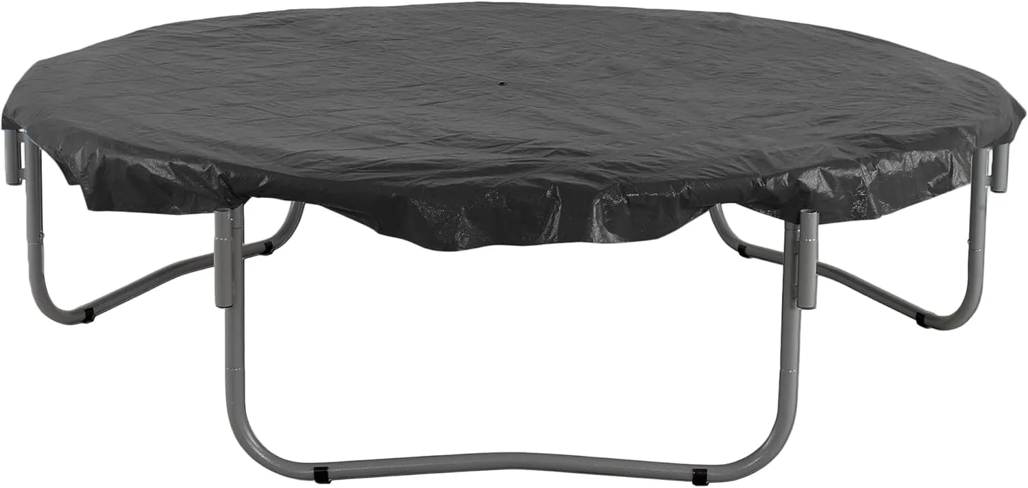 15ft Trampoline Cover, Round Trampoline Cover Rain Snow Sun Shade Protection Cover, Rainproof UV Resistant Wear-Resistant Gravity Trampoline Cover trampoline Protective Covers - 15ft Round,Black
