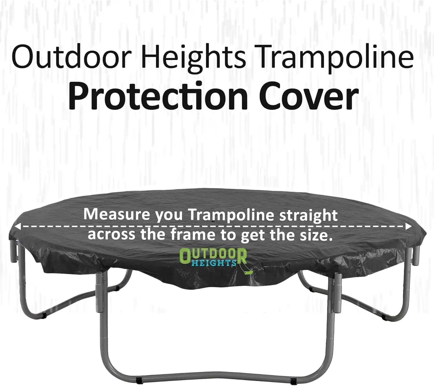 15ft Trampoline Cover, Round Trampoline Cover Rain Snow Sun Shade Protection Cover, Rainproof UV Resistant Wear-Resistant Gravity Trampoline Cover trampoline Protective Covers - 15ft Round,Black