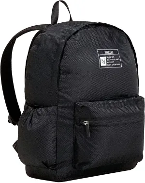 15L Packable Lightweight Backpack for Women Men Water Resistant Foldable Hiking Travel Camping Daypack (Black)