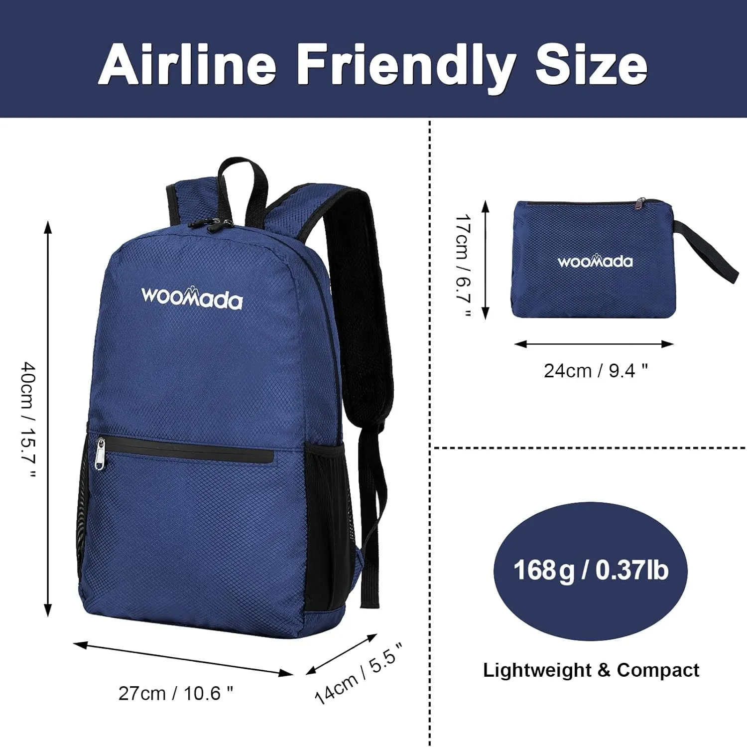 17L Ultra Lightweight Packable Durable Waterproof Travel Hiking Backpack Daypack for Men Women Kids