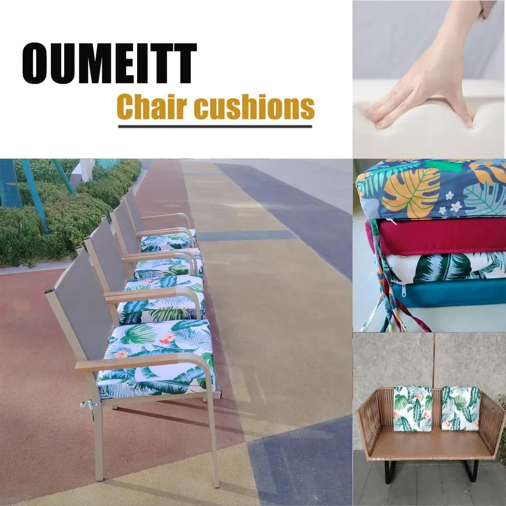 18x18inch Patio Cushions,Replacement Cushions for Outdoors Waterproof Stain-Resistant Durable Reversible Thick Chair Cushion/with Removable Cover,with Ties 2 Pack (Hawaiian)