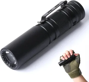 2000LM EDC Tactical Flashlight IP65 Waterproof With 6 Mode,Rechargeable High Lumens LED Pocket Flashlight,14Hr(2600mAh) Battery Life For Daily Home Use, Adventure, Tactical Outdoor, Emergency