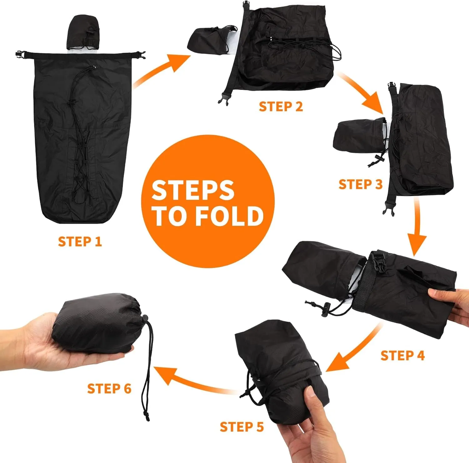 20L Waterproof Lightweight Packable Daypacks, Hiking Small Backpack, Pu5000Mm for Travel Outdoor, Foldable Dry Bags for Adult Males and Females