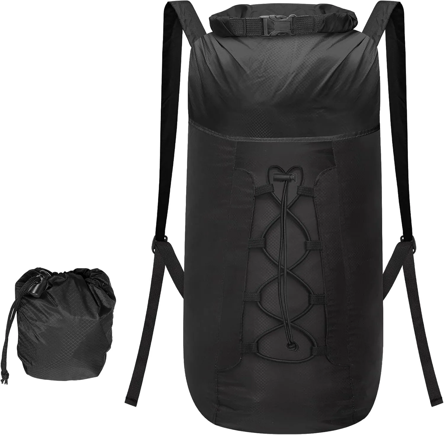 20L Waterproof Lightweight Packable Daypacks, Hiking Small Backpack, Pu5000Mm for Travel Outdoor, Foldable Dry Bags for Adult Males and Females