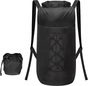 20L Waterproof Lightweight Packable Daypacks, Hiking Small Backpack, Pu5000Mm for Travel Outdoor, Foldable Dry Bags for Adult Males and Females
