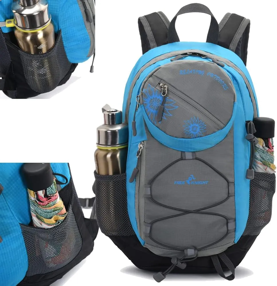 20L Waterproof Outdoor Sport Hiking Backpack,Small Size Lightweight Travel Daypack for Kids Boys Girls Cycling Camping (Blue)