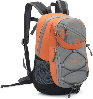 20L Waterproof Outdoor Sport Hiking Backpack,Small Size Lightweight Travel Daypack for Kids Boys Girls Cycling Camping (Orange)
