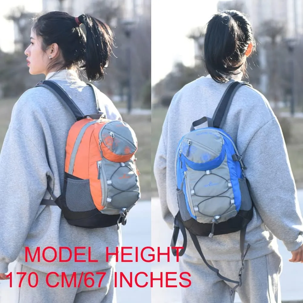 20L Waterproof Outdoor Sport Hiking Backpack,Small Size Lightweight Travel Daypack for Kids Boys Girls Cycling Camping (Orange)