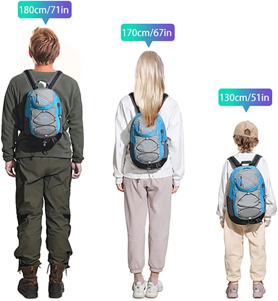 20L Waterproof Outdoor Sport Hiking Backpack,Small Size Lightweight Travel Daypack for Kids Boys Girls Cycling Camping (Orange)