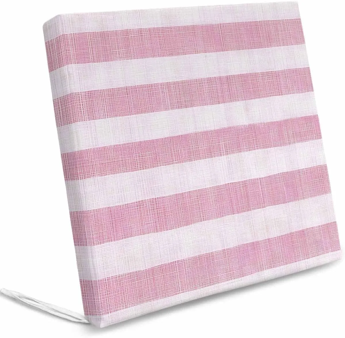 2PCS Patio Outdoor Cushion Covers Retro Pink Stripes Sofa Couch Seat Chair Slipcovers for Garden, Classic Lines Linen Waterproof Cushion Cover Replacement Furniture Protector