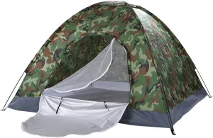 3-4 Person Camping Tent, Lightweight Dome Tent for Outdoor Adventures, Waterproof & Sun Ray Resistant, Easy Setup, Portable with Carry Bag, Canopy for Hiking, Backpacking, and Family Camping