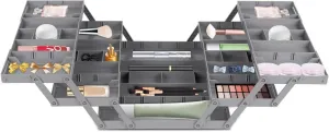 3-Tier Expandable Drawer Organizer, Multi Level Smart Drawer Organizer for Makeup, Jewelry, Office Supplies, 12.4 x 10 x 2.8 Inches (Double row)