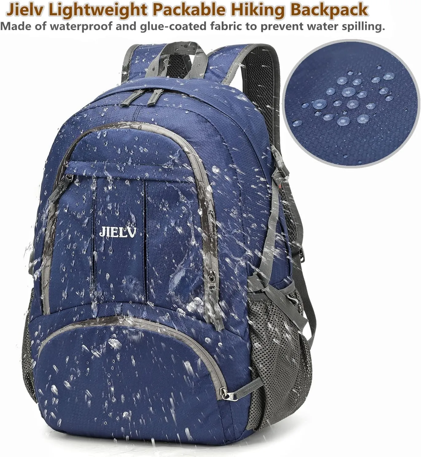 30L Lightweight Packable Backpack Small Foldable Hiking Backpack Waterproof Daypack Travel Camping Outdoor for Women Men Valentines Day Gifts(Blue)