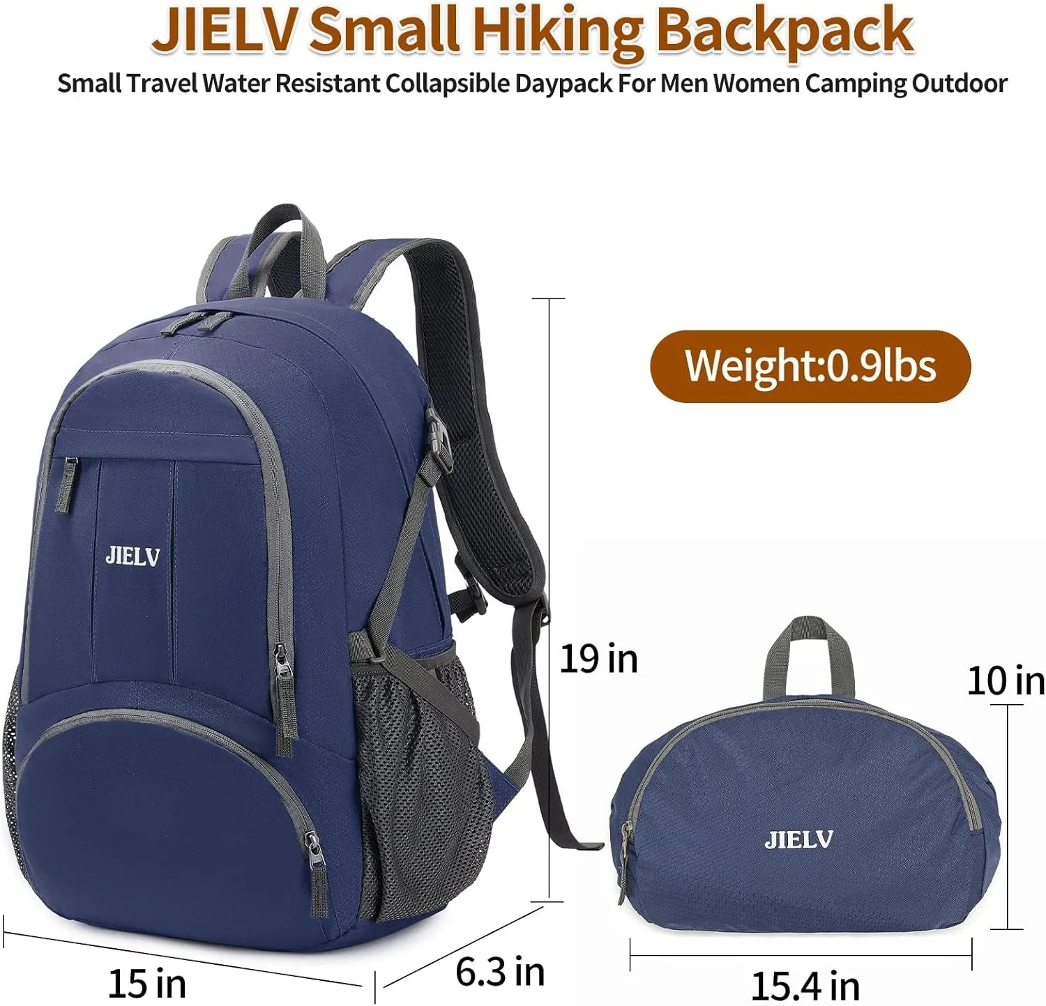 30L Lightweight Packable Backpack Small Foldable Hiking Backpack Waterproof Daypack Travel Camping Outdoor for Women Men Valentines Day Gifts(Blue)