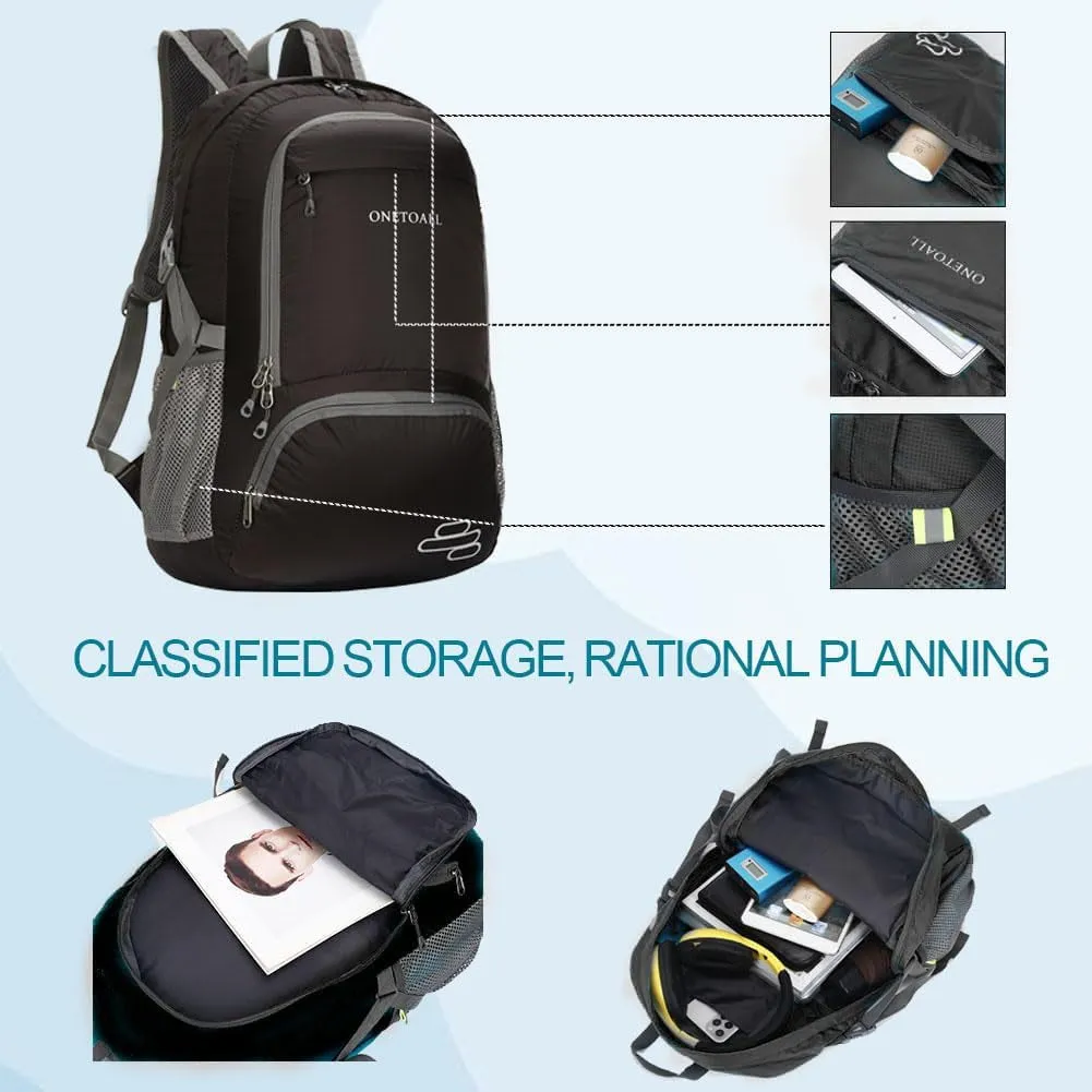 30L Packable Backpack, Lightweight Hiking Backpacks, Foldable Water Resistant Travel Hiking Camping Daypack Backpack