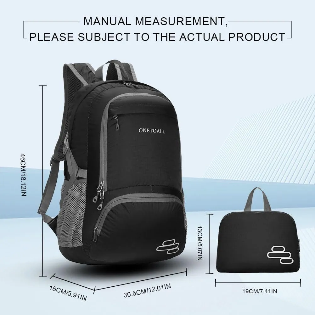 30L Packable Backpack, Lightweight Hiking Backpacks, Foldable Water Resistant Travel Hiking Camping Daypack Backpack