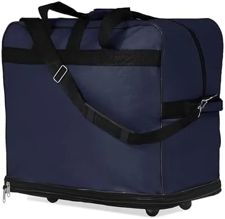 30" Duffle Bag Expandable Rolling Lightweight Wheeled Spinner Suitcase Luggage (2 Pack) for Travel and Storage (Navy Blue)