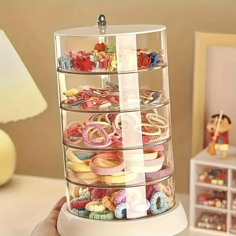 360° Rotating Jewelry Organizer – Compact, Elegant Storage Box