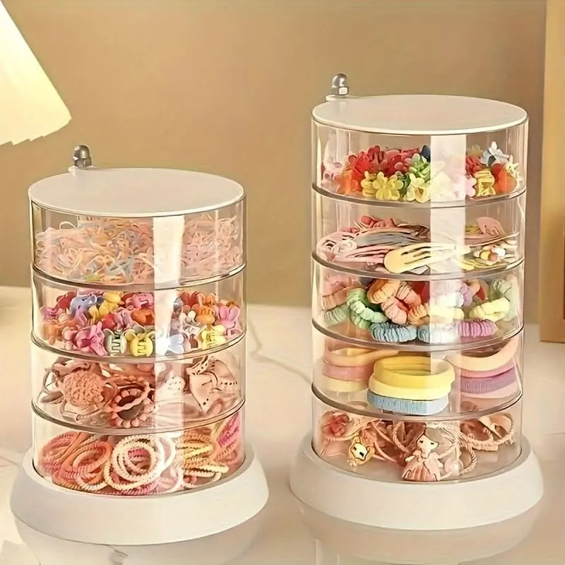 360° Rotating Jewelry Organizer – Compact, Elegant Storage Box