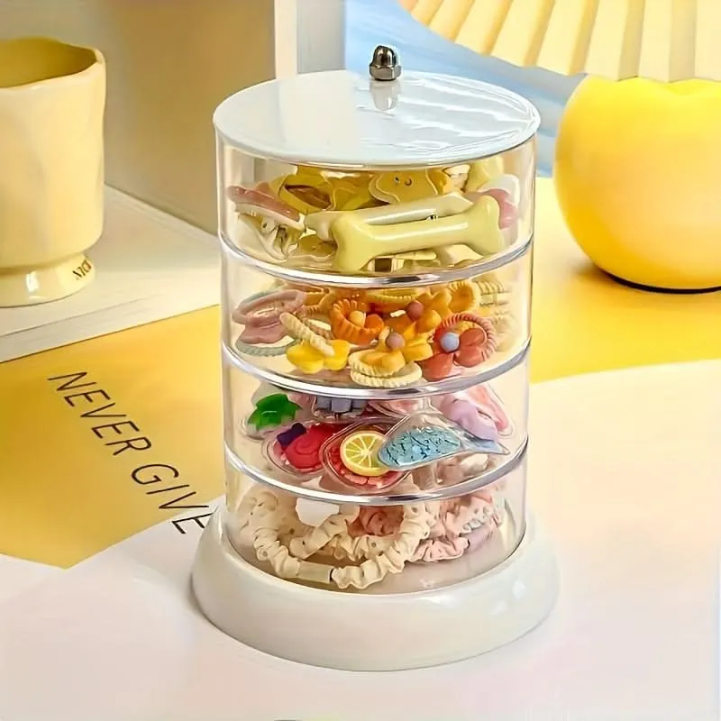 360° Rotating Jewelry Organizer – Compact, Elegant Storage Box
