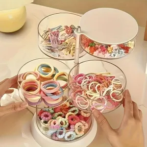 360° Rotating Jewelry Organizer – Compact, Elegant Storage Box