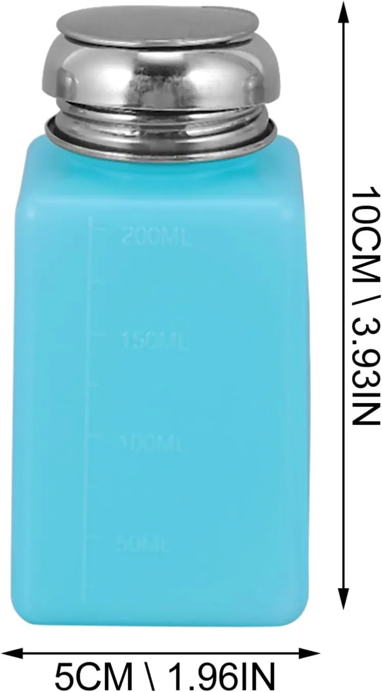 3pcs Push Down Pump Bottles Nail Polish Remover Makeup Remover Refillable Dispenser Flip Cap Empty Lockable Press Bottles Liquids