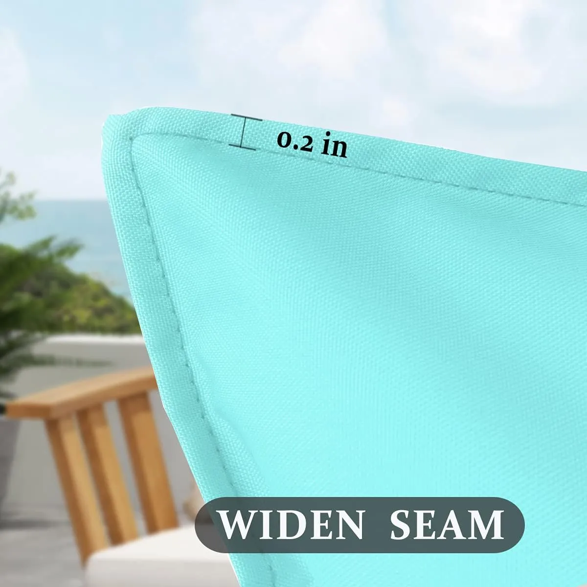 4 PCs Light Blue Outdoor Waterproof Throw Pillow Covers, Square Pillowcases Modern Cushion Cases for Patio Couch, Bench, Patio Furniture, Water-Resistant Pillow Covers,18 x 18 Inch