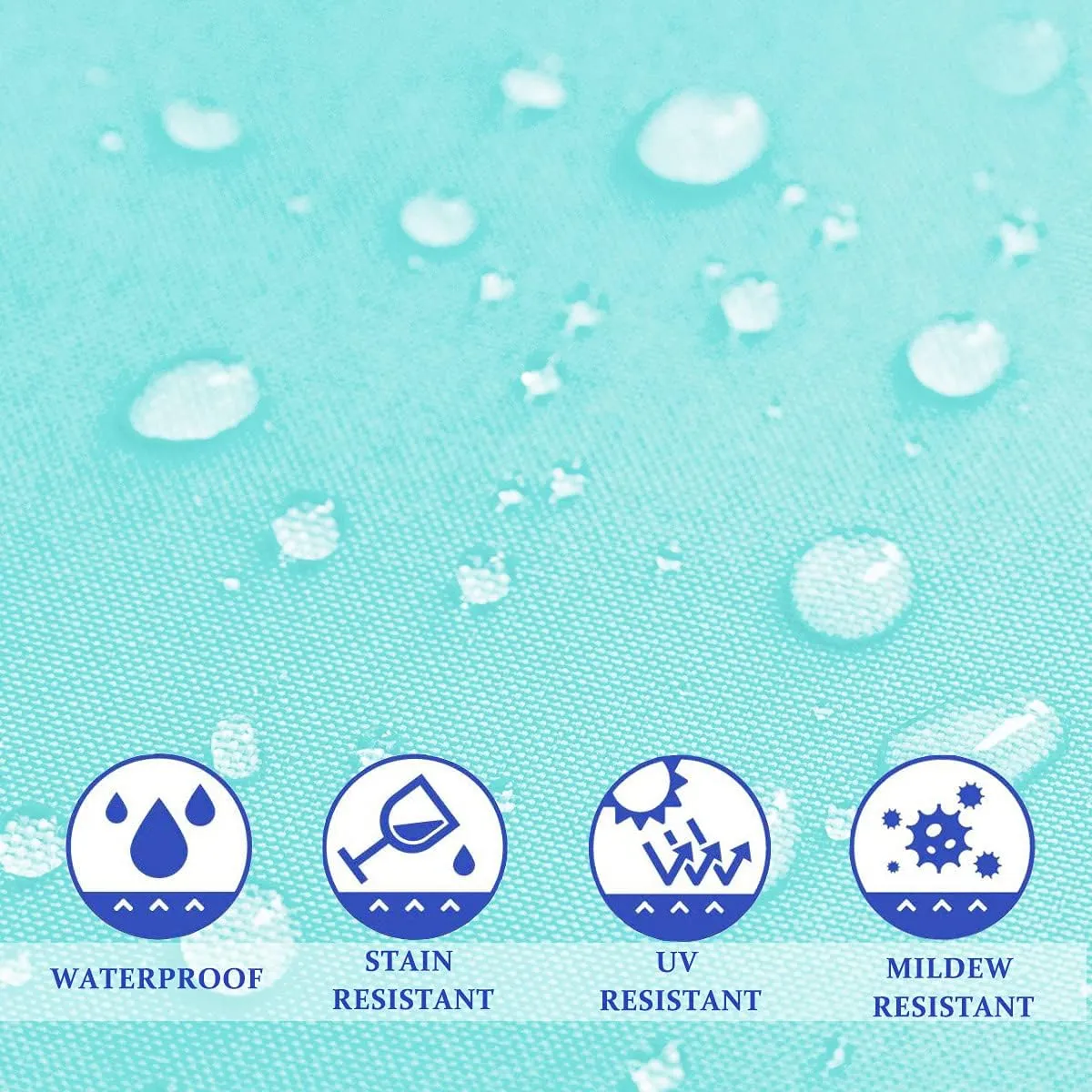4 PCs Light Blue Outdoor Waterproof Throw Pillow Covers, Square Pillowcases Modern Cushion Cases for Patio Couch, Bench, Patio Furniture, Water-Resistant Pillow Covers,18 x 18 Inch