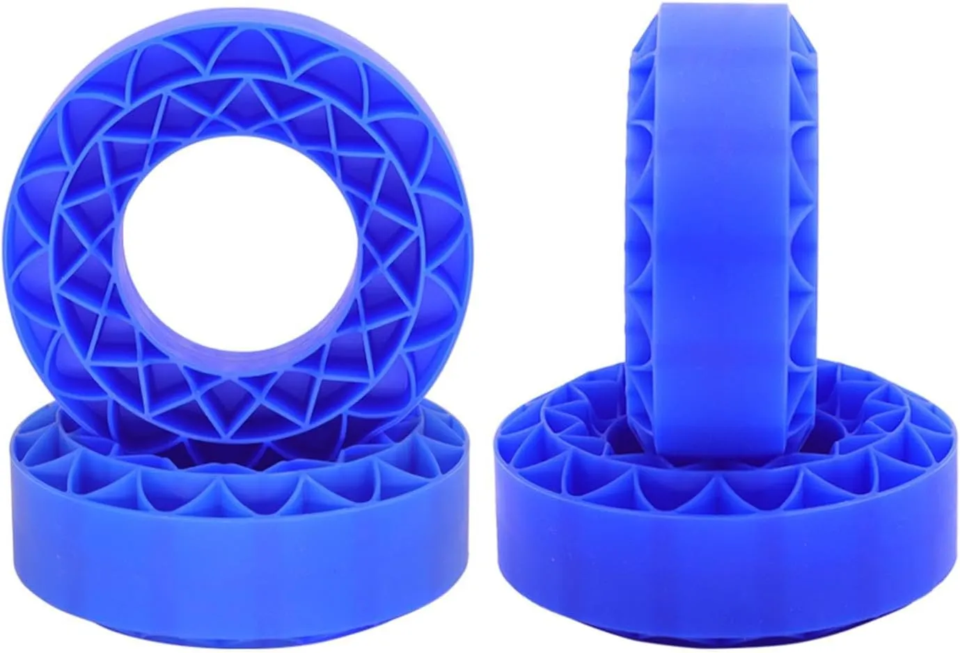4X Silicone Rubber Inserts 1.9" Wheel Tires Inserts Waterproof Inner Filler for 1/10 RC Car Hobby Car Model DIY Accessories, Blue