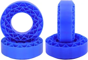 4X Silicone Rubber Inserts 1.9" Wheel Tires Inserts Waterproof Inner Filler for 1/10 RC Car Hobby Car Model DIY Accessories, Blue