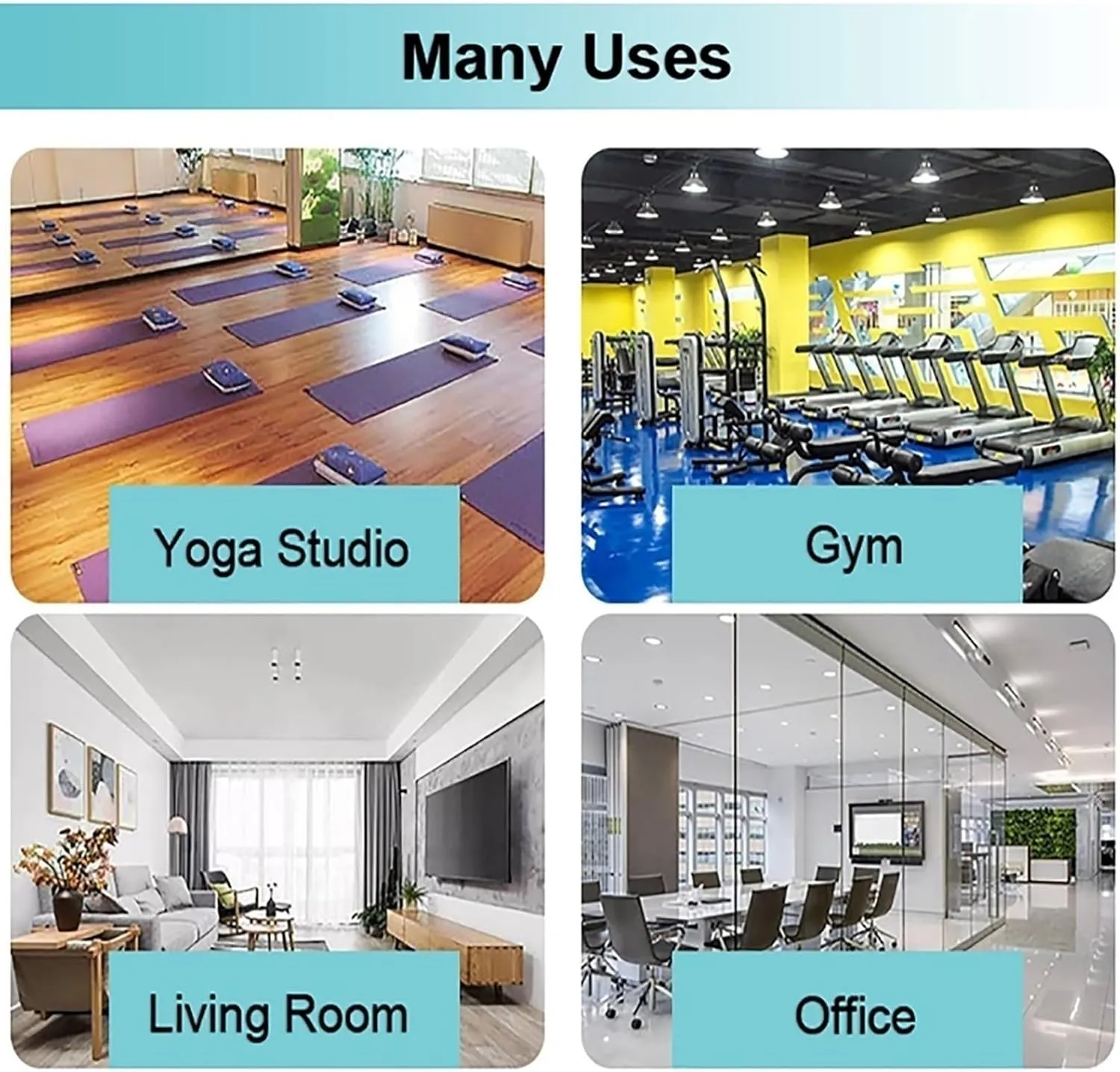 5 Layer Double-Side Yoga Mat Storage Rack, Tree-Shape Foam Roller Organizer Holder Floor Standing, for Kindergarten/Gym/Studio, Heavy Duty Solid Wood Frame