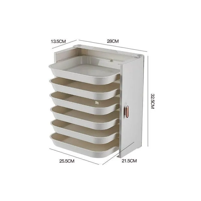 6-Layer Food Plate Organizer - Kitchen Storage Rack