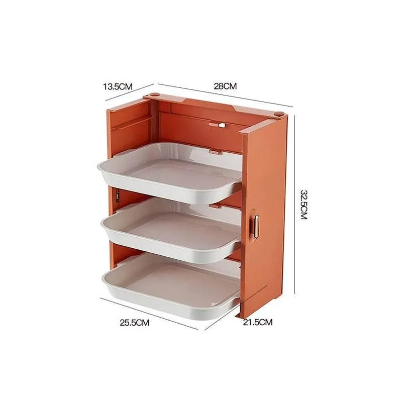 6-Layer Food Plate Organizer - Kitchen Storage Rack