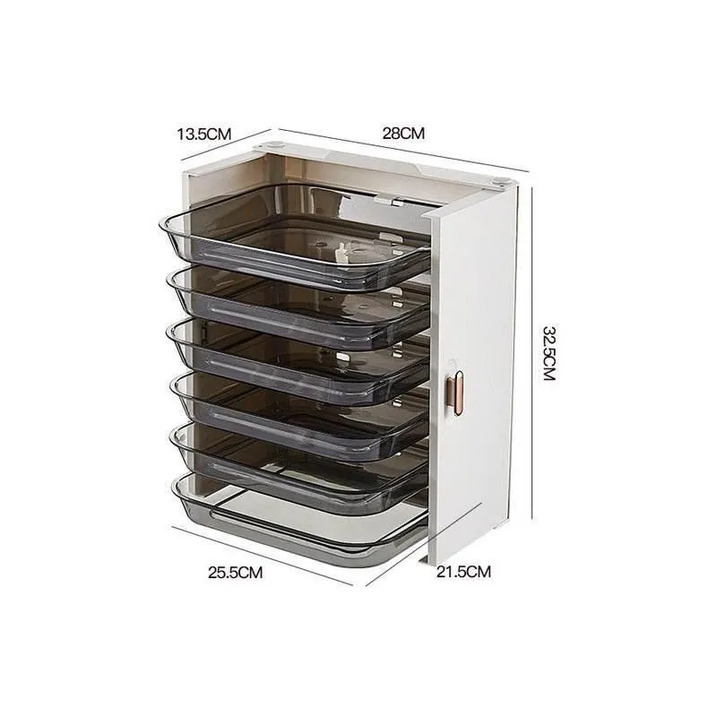 6-Layer Food Plate Organizer - Kitchen Storage Rack