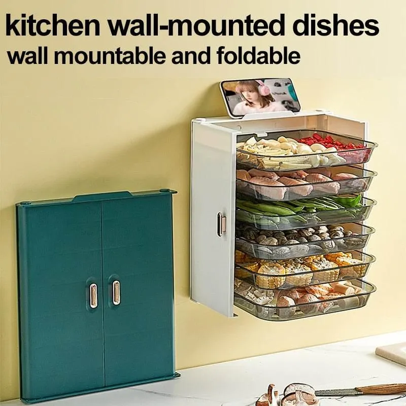6-Layer Food Plate Organizer - Kitchen Storage Rack