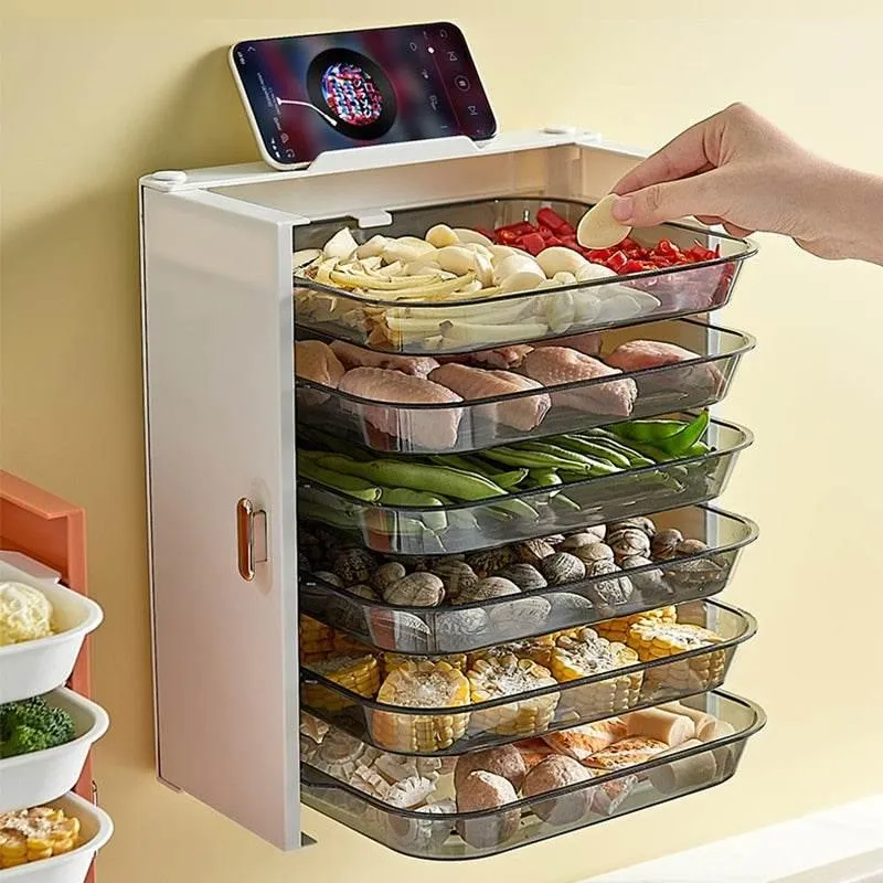 6-Layer Food Plate Organizer - Kitchen Storage Rack