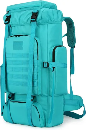 70L Hiking Backpack for Men Waterproof Military Camping Rucksack Travel Daypack