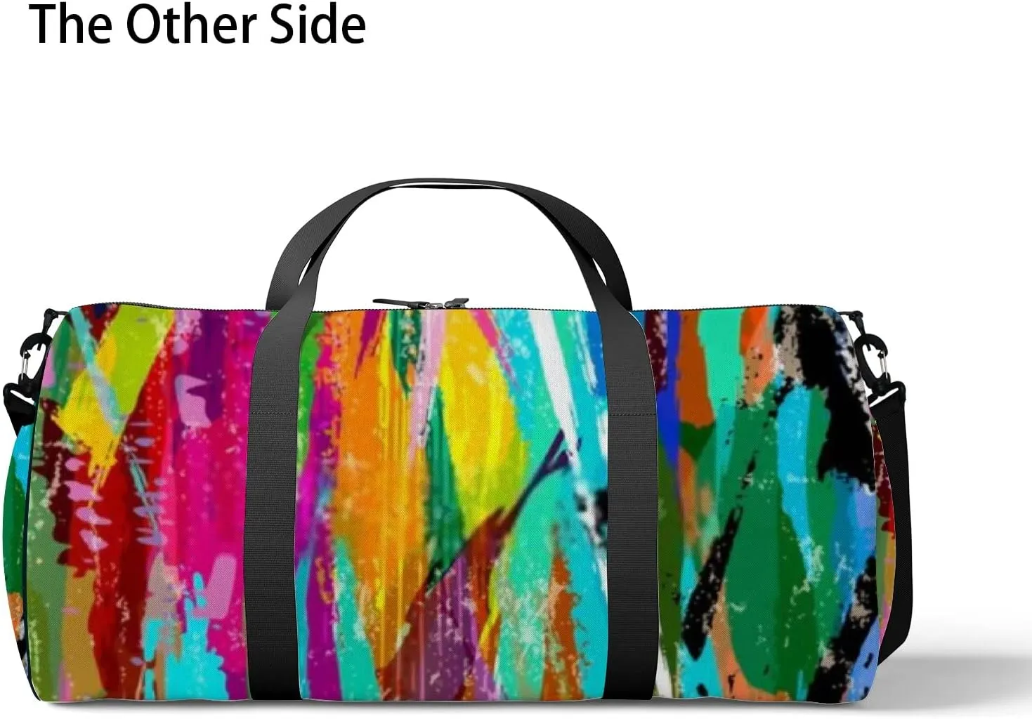 Abstract Background Composition Paint Strokes Splashes Sports Bag Tote Bag Waterproof Gym Bag with Shoulder Strap Zipper 2 Side Pockets for Men and Women, Travel and Storage Shoulder Bag.