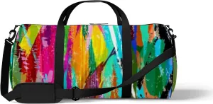 Abstract Background Composition Paint Strokes Splashes Sports Bag Tote Bag Waterproof Gym Bag with Shoulder Strap Zipper 2 Side Pockets for Men and Women, Travel and Storage Shoulder Bag.