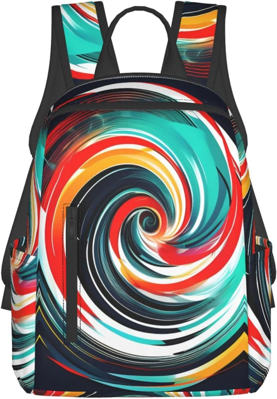 Abstract Circle Swirl print Lightweight Laptop Backpack Travel Daypack Bookbag for Women Men for Travel Work