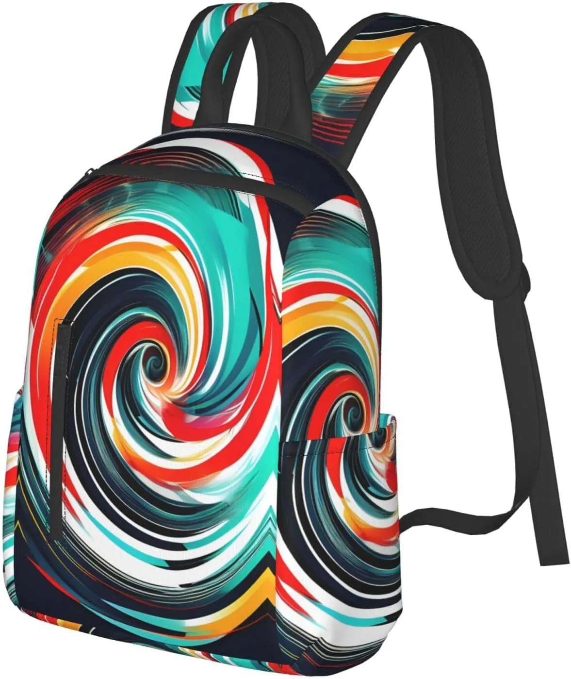 Abstract Circle Swirl print Lightweight Laptop Backpack Travel Daypack Bookbag for Women Men for Travel Work