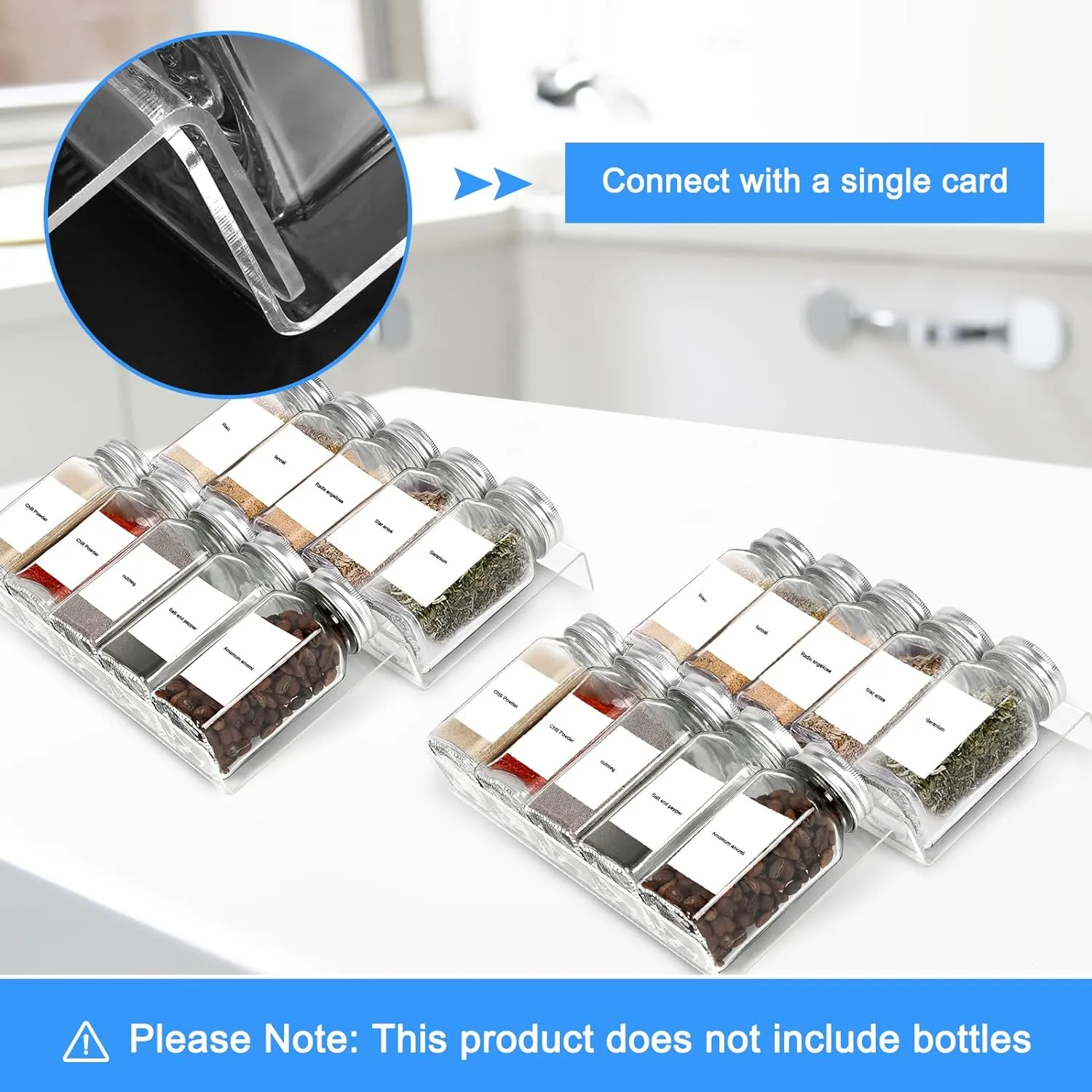 Acrylic Kitchen Spice Rack,Acrylic Spice Drawer Organizer,Organize and Display [Customizable]